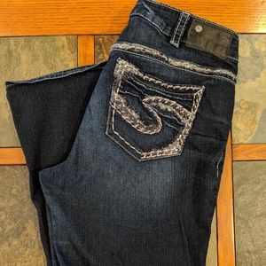 Silver Suki Dark Blue Jeans